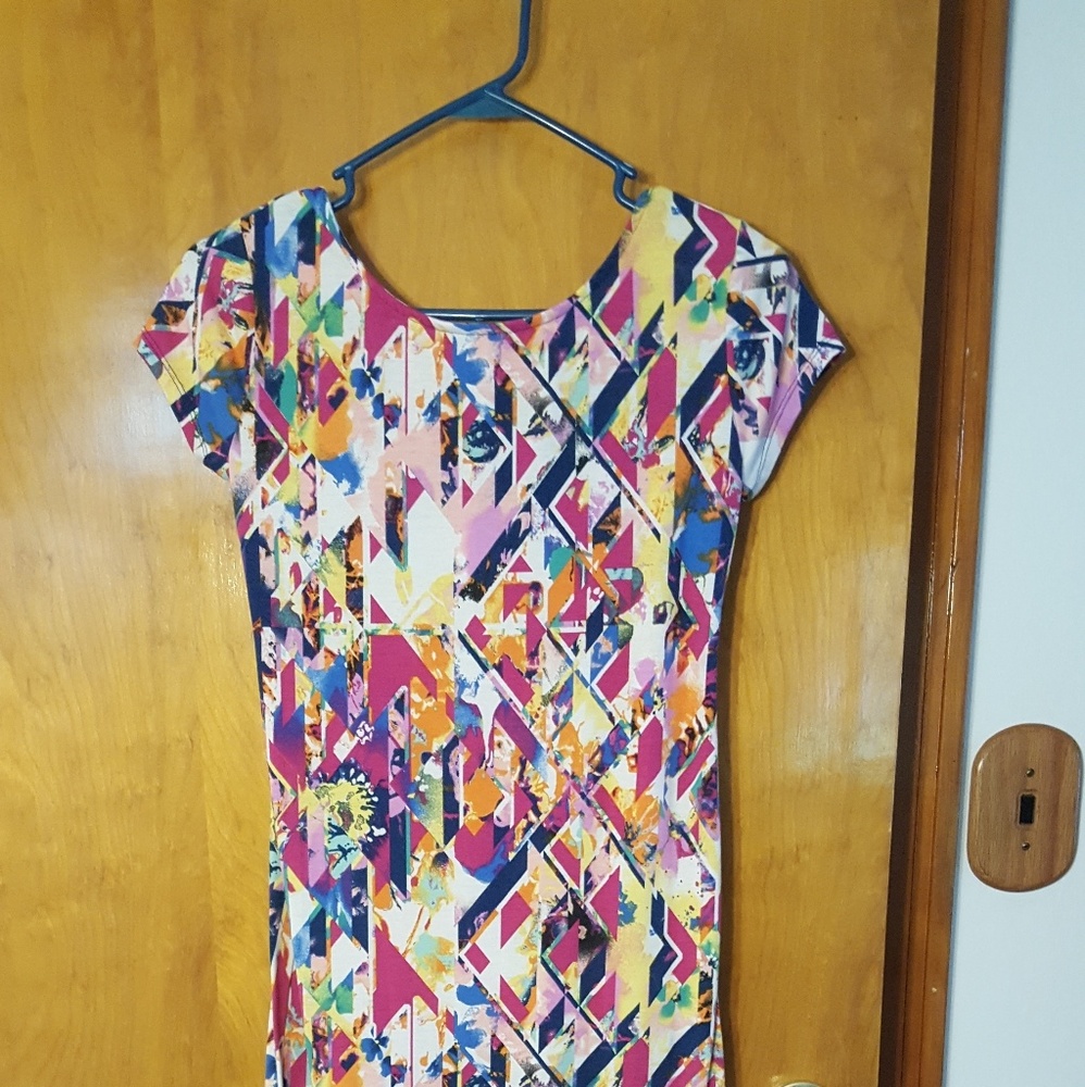 Colorful patterned long maxi dress